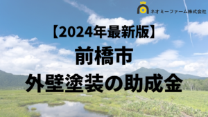 【徹底解説】前橋市の外壁塗装に使える助成金・補助金について